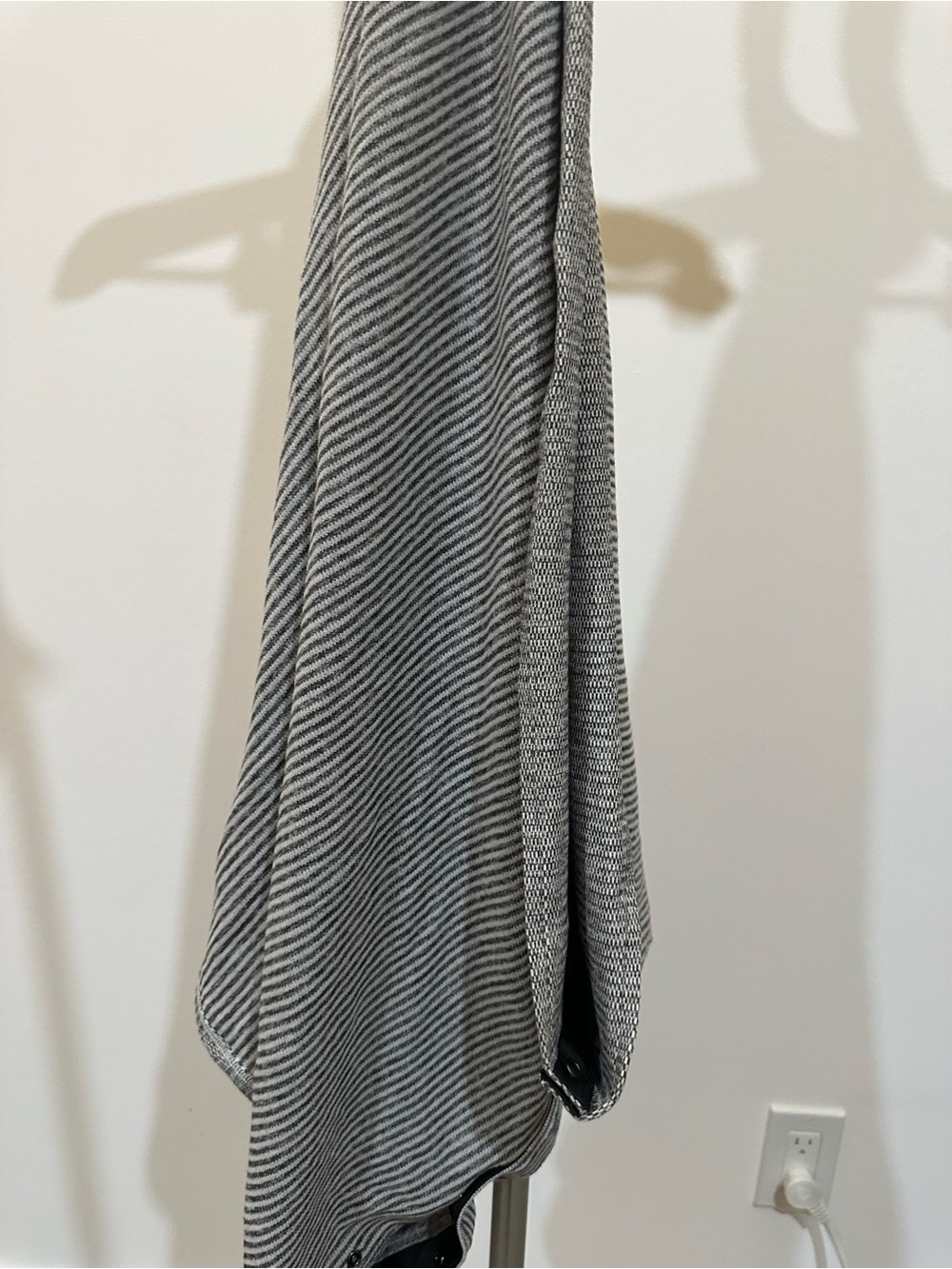 lululemon athletica Gray Striped Wrap Scarf